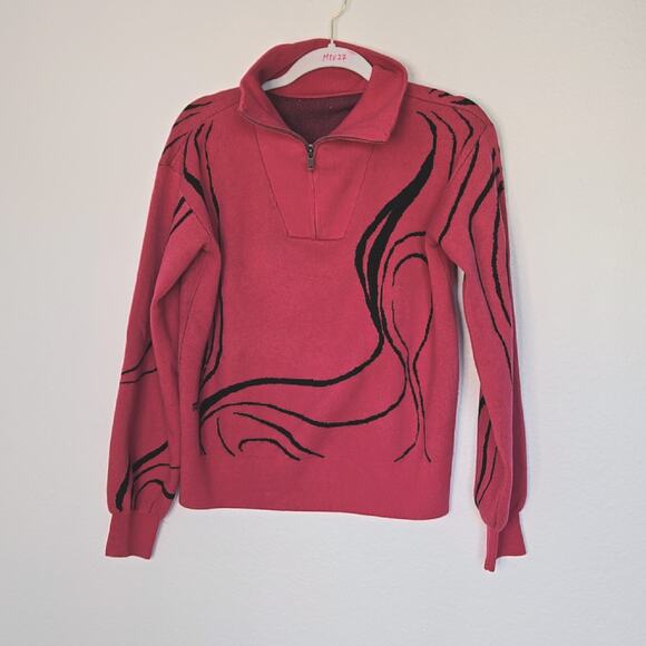 Nine West Half Zip printed sweater   Women's size M - Picture 2 of 3